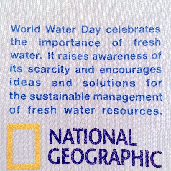 National Geographic Generation Good Use Wisely Blue RARE Hard To Find Graphic T - Picture 3 of 16